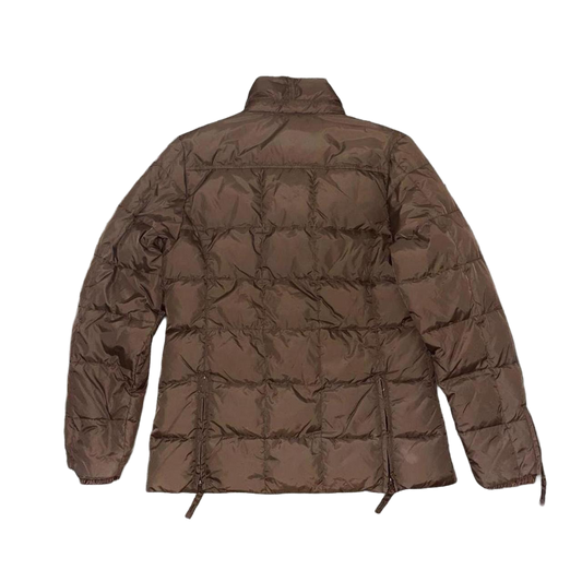 Miss Sixty brown puffer asymmetric jacket