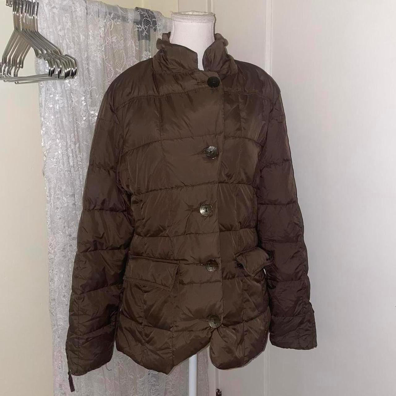 Miss Sixty brown puffer asymmetric jacket