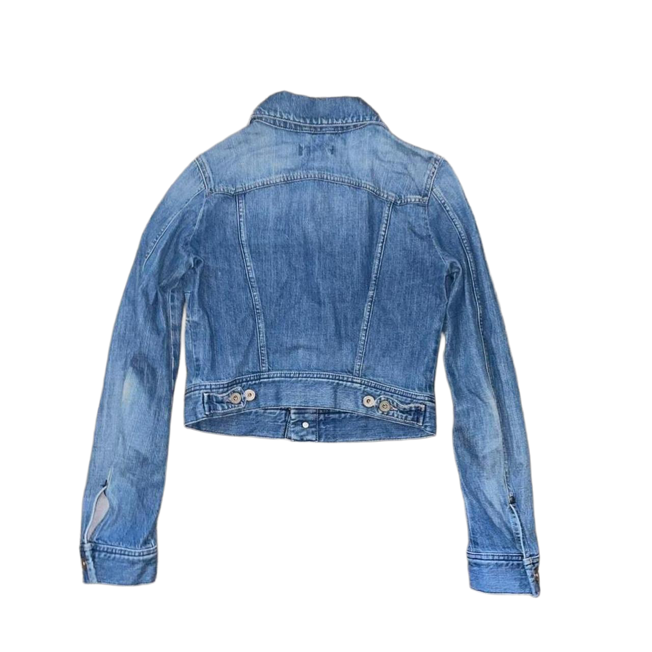 Diesel medium wash button up utility jacket