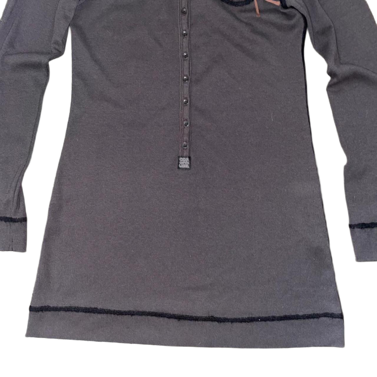 Cop. Copine dark gray long sleeve mini dress with pocket details