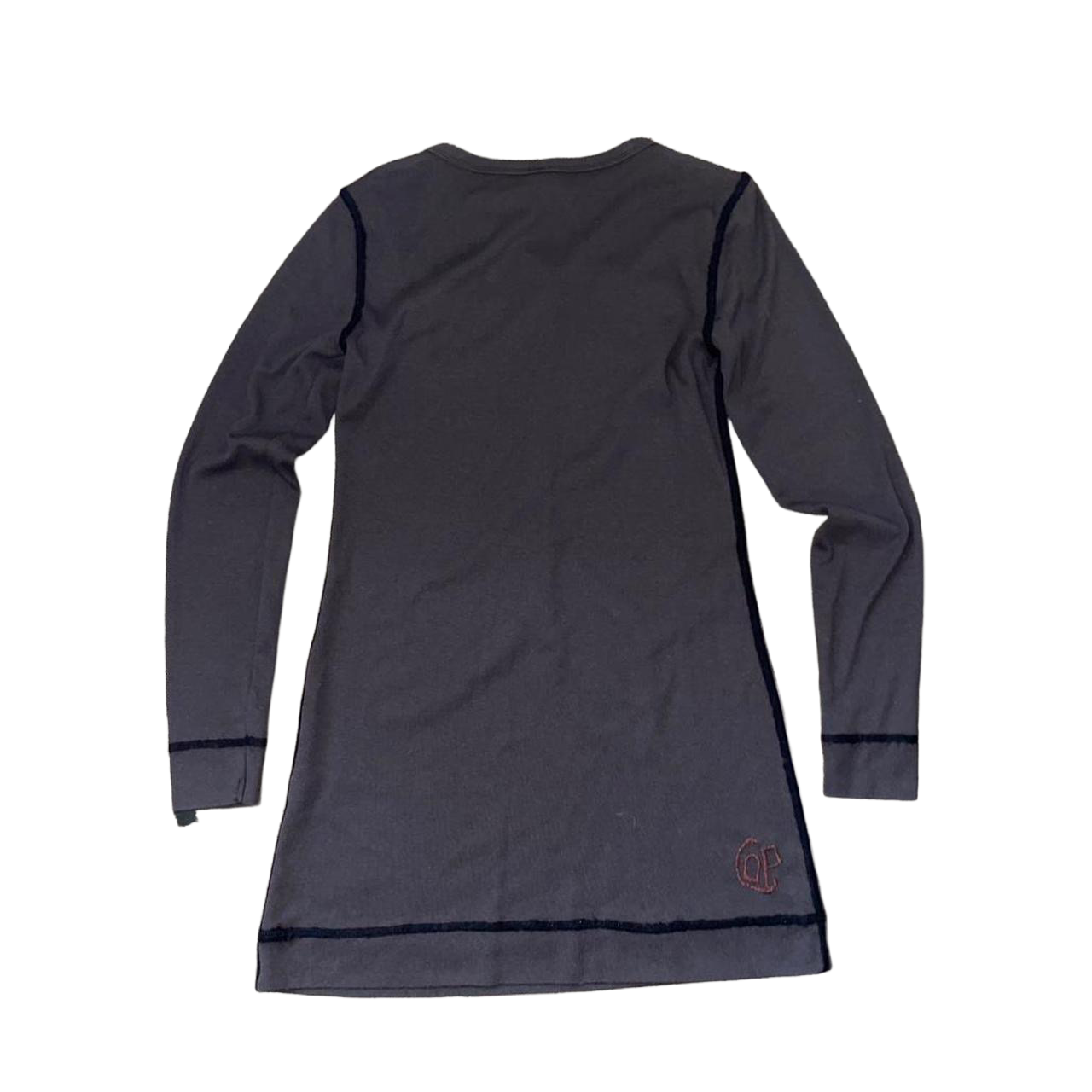 Cop. Copine dark gray long sleeve mini dress with pocket details