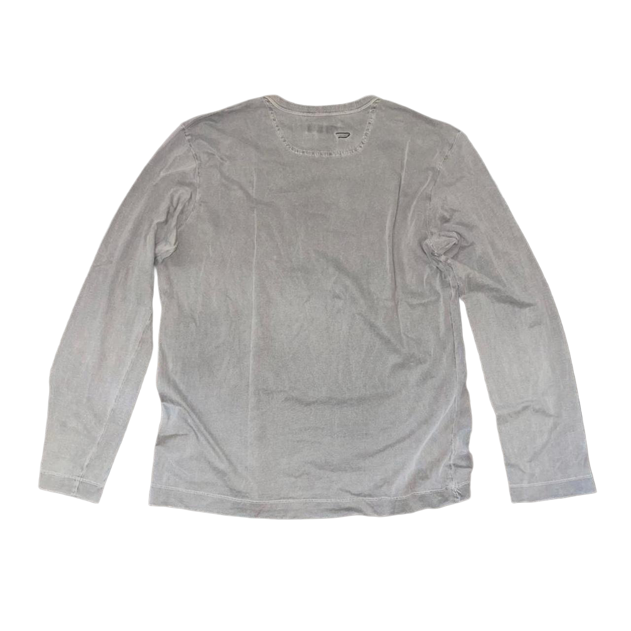 Diesel gray graphic logo long sleeve