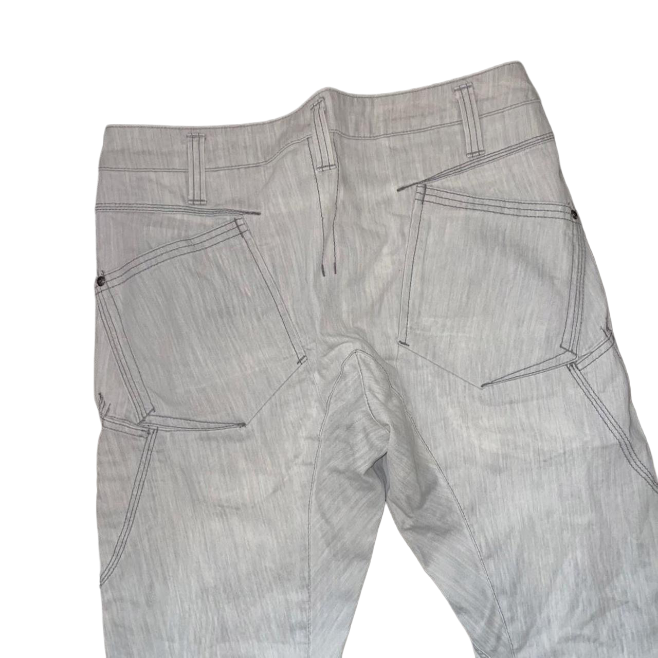 Marithe + Francois Girbaud gray denim straight leg jeans