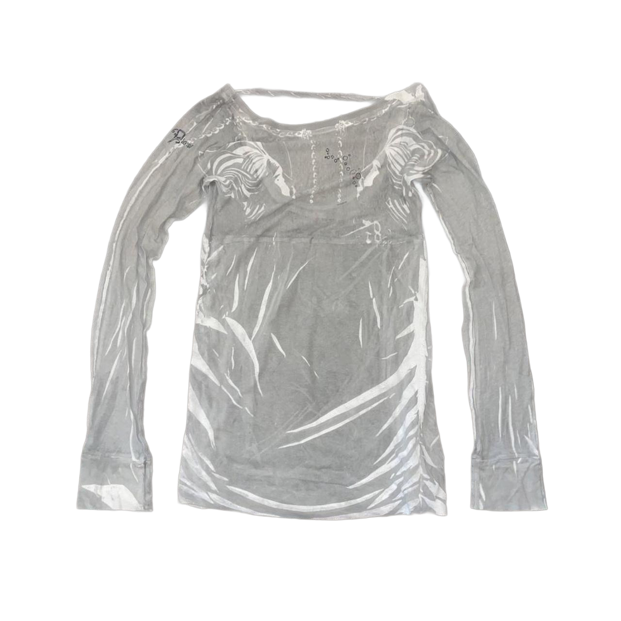 Diesel gray graphic long sleeve