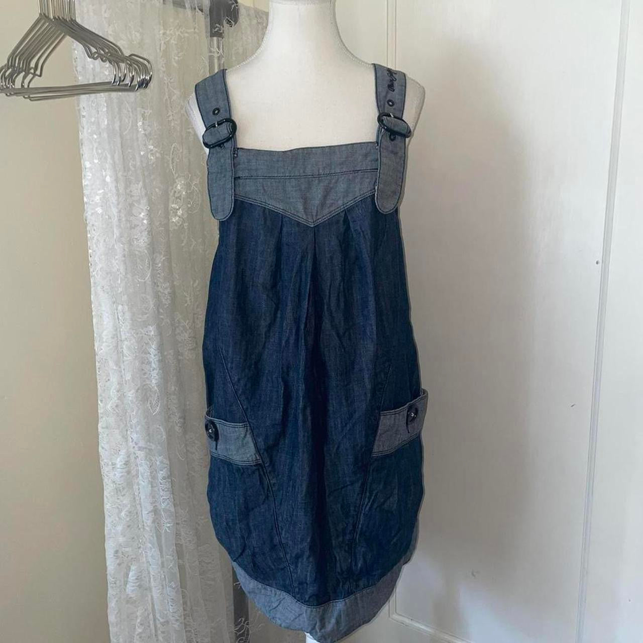 Miss Sixty dark wash denim midi dress
