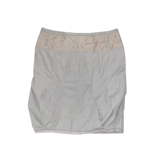 Marithe + Francois Girbaud light gray utility subversive midi skirt