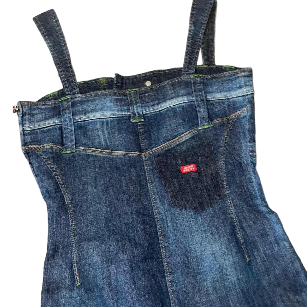 Miss Sixty dark wash denim midi dress