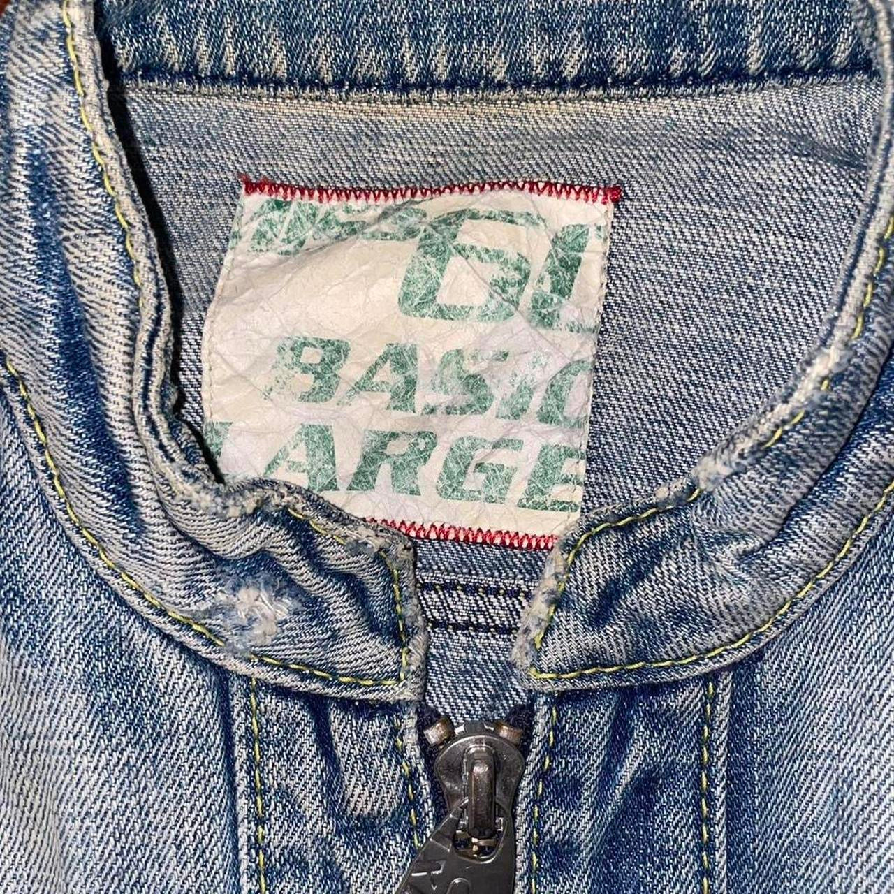 Miss Sixty light wash denim jacket with embroidery detail on back
