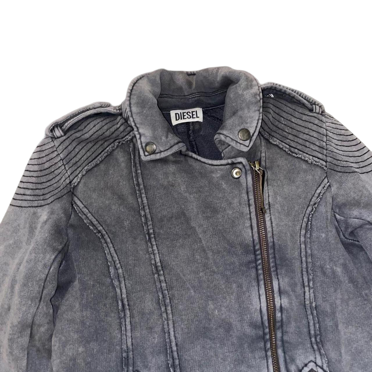 Diesel gray utility asymmetric jacket