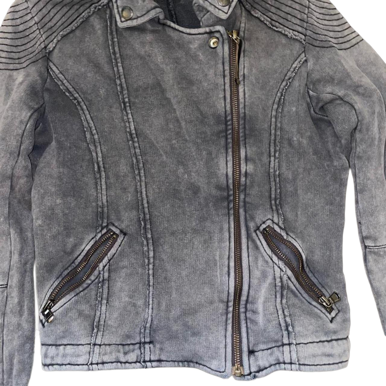Diesel gray utility asymmetric jacket