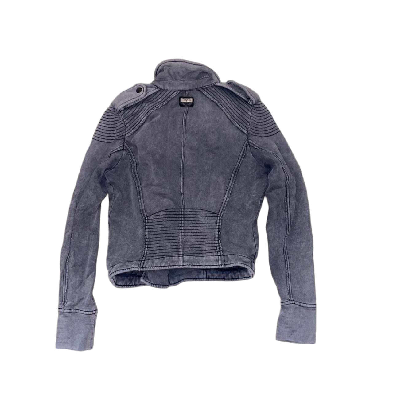 Diesel gray utility asymmetric jacket