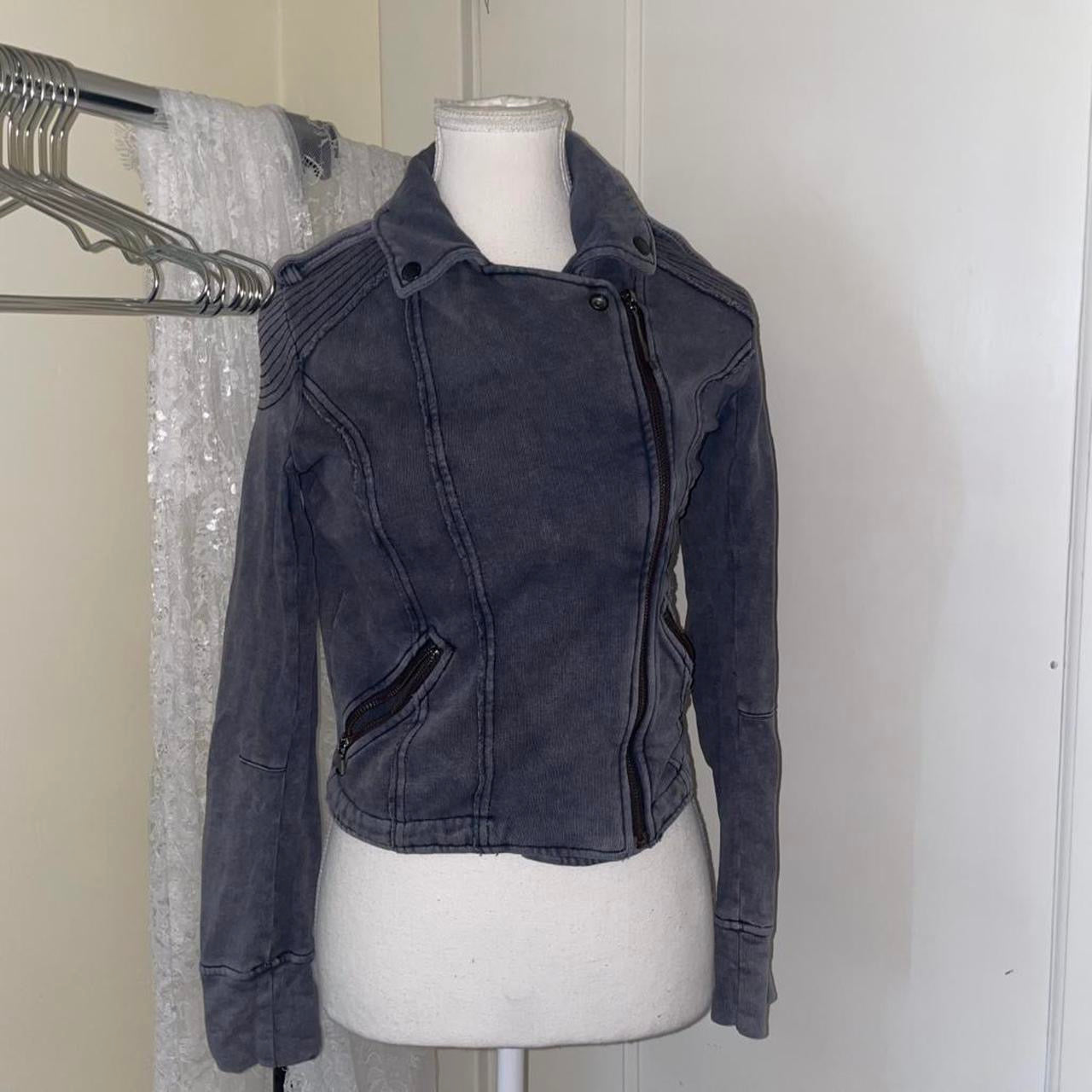 Diesel gray utility asymmetric jacket