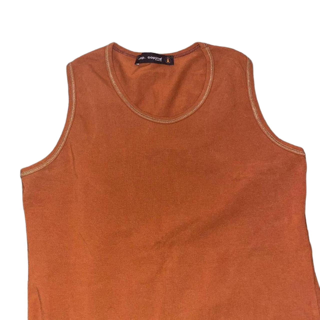 Cop. Copine burnt orange tank with pocket details