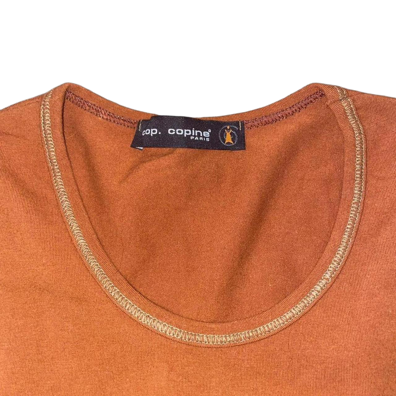 Cop. Copine burnt orange tank with pocket details