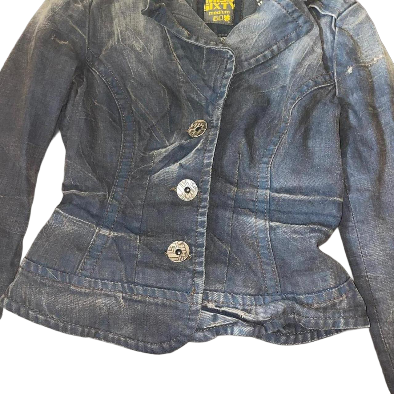 Miss Sixty faded dark wash utility jacket