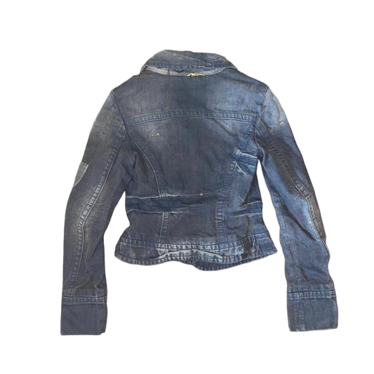 Miss Sixty faded dark wash utility jacket