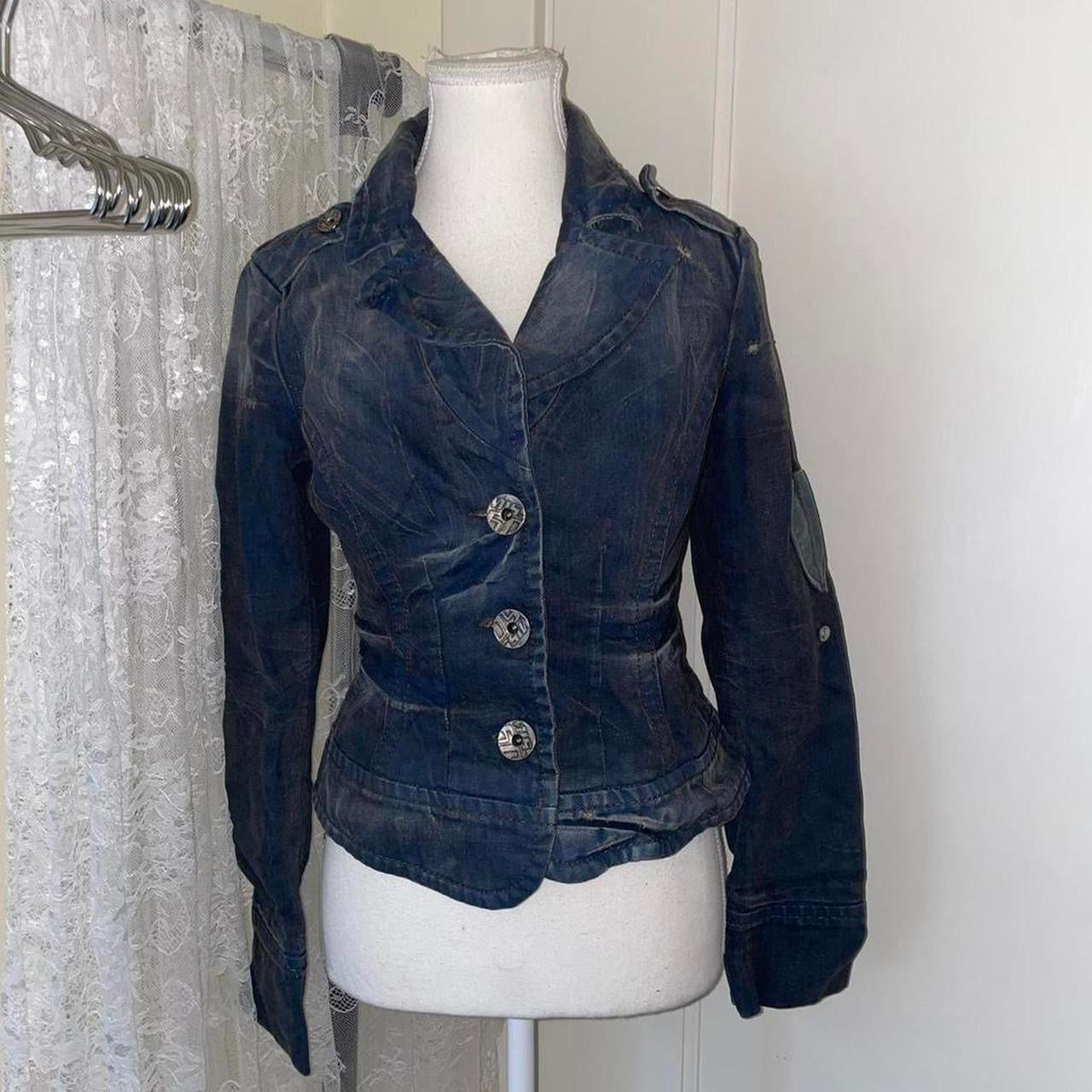 Miss Sixty faded dark wash utility jacket