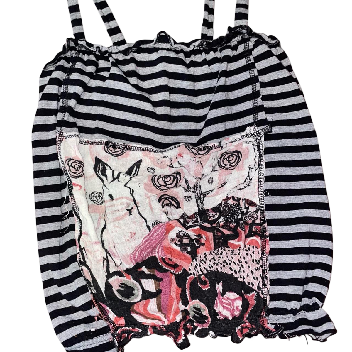 Save the Queen striped graphic cami