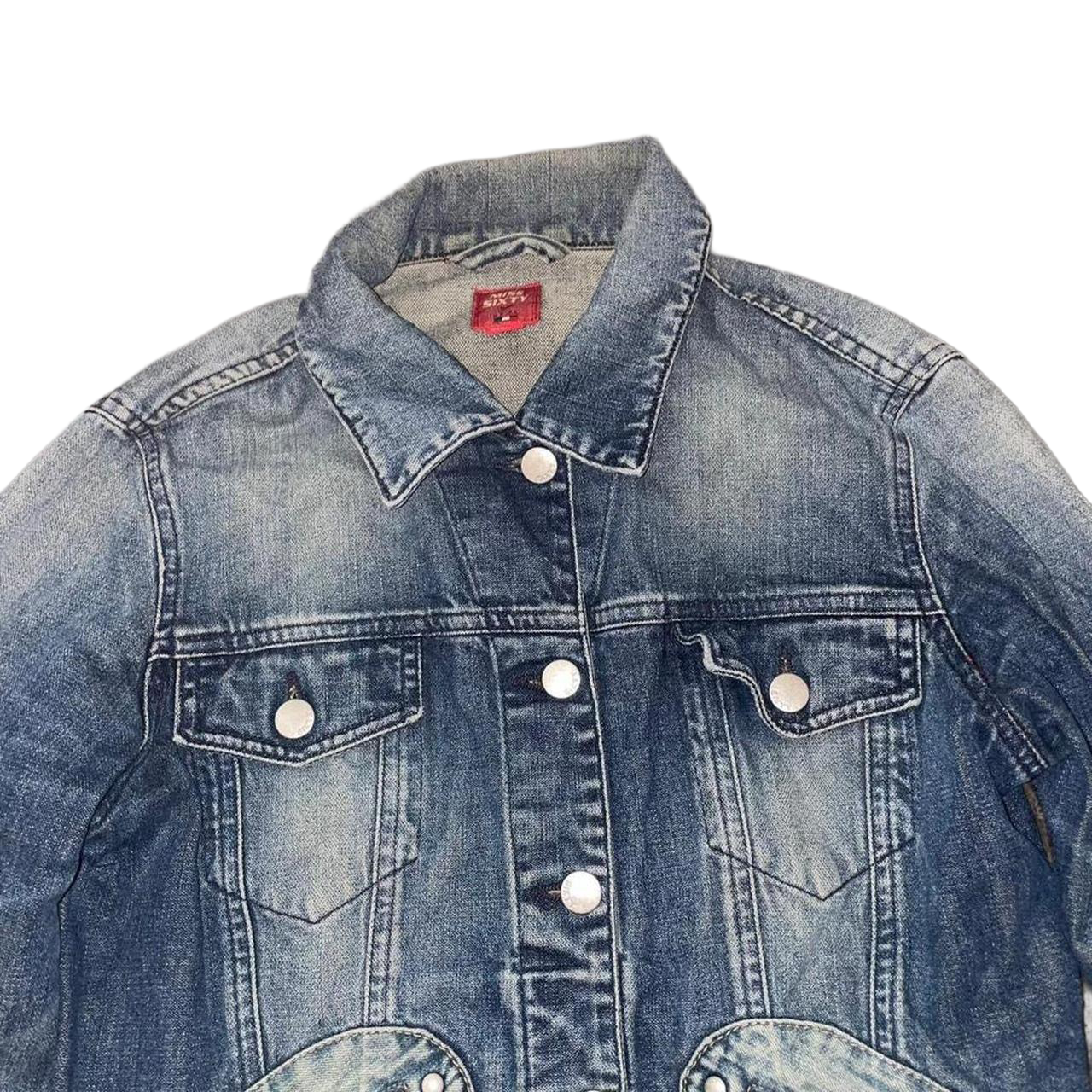 Miss Sixty medium wash denim jacket with zipper detailing