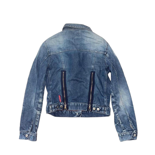 Miss Sixty medium wash denim jacket with zipper detailing