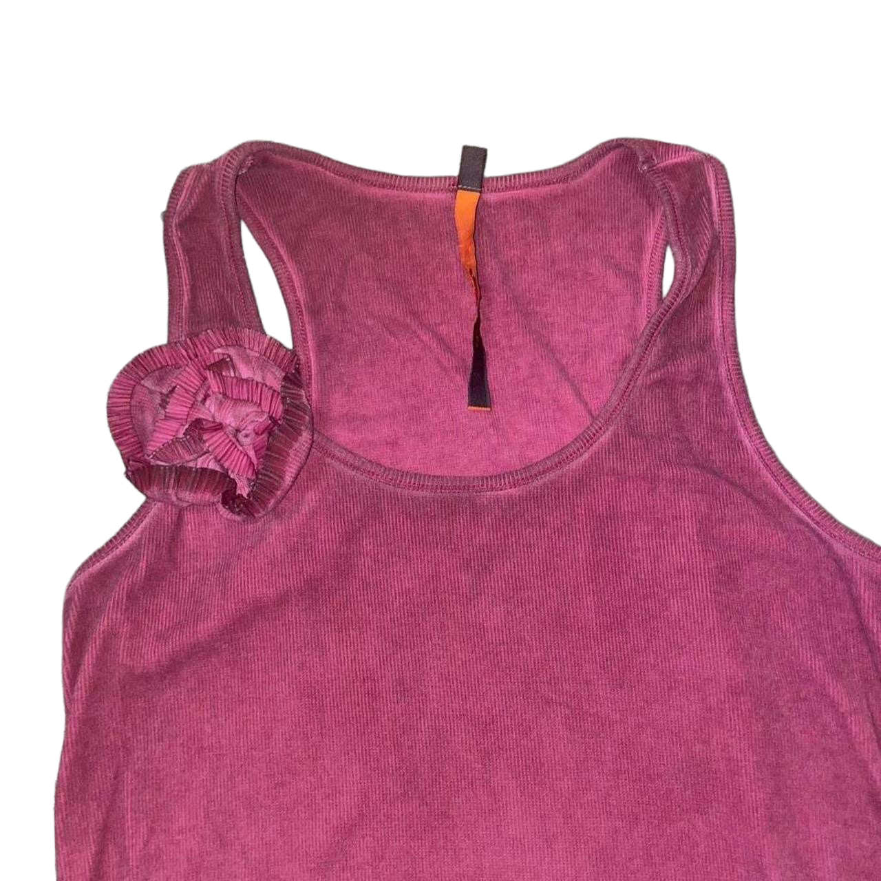 Cop. Copine dark pink tank with rosette detail