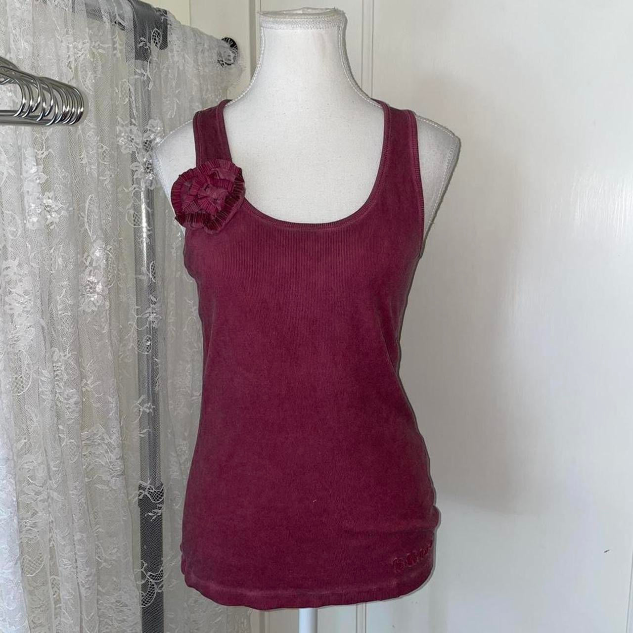 Cop. Copine dark pink tank with rosette detail