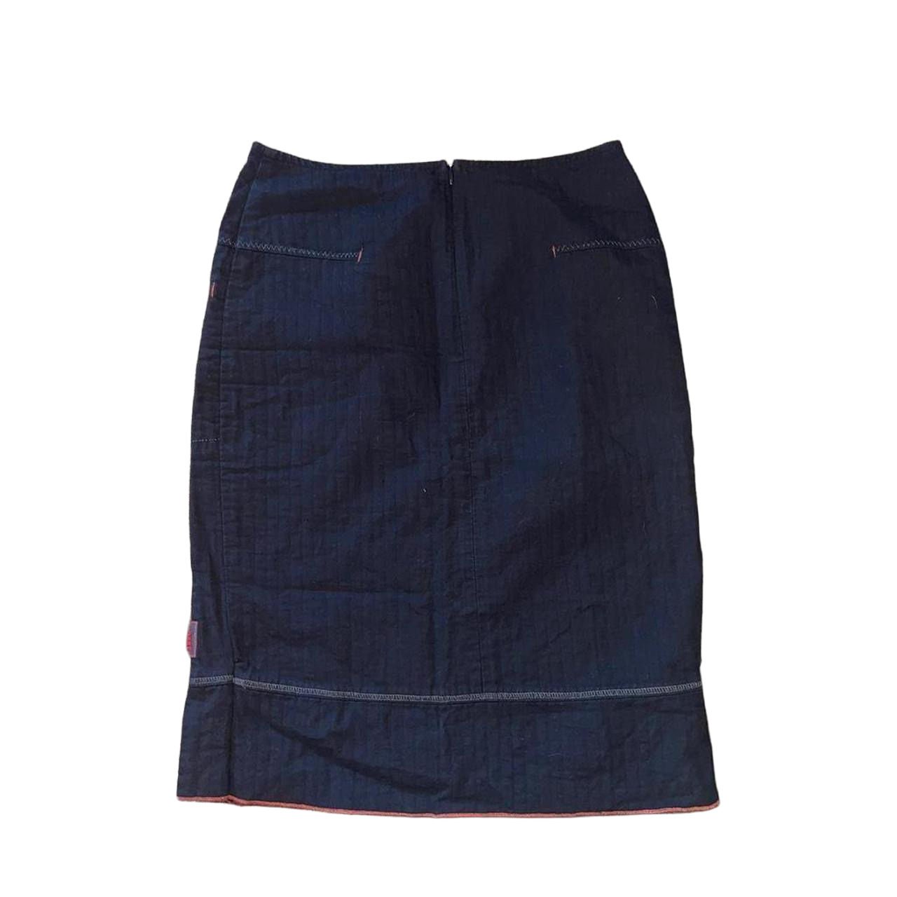 Cop. Copine black midi skirt with orange accents