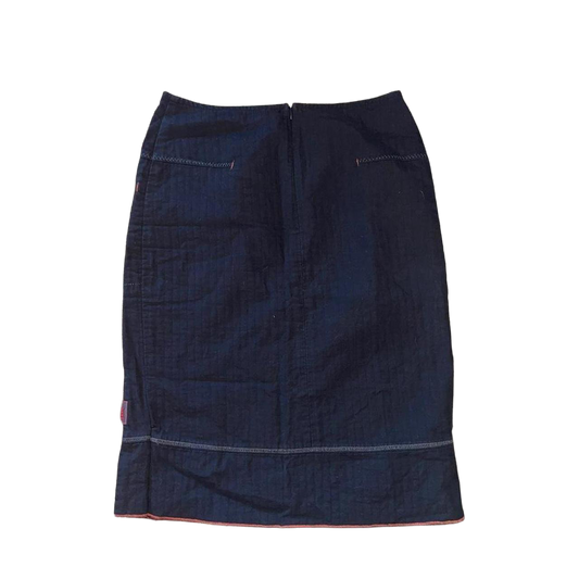 Cop. Copine black midi skirt with orange accents