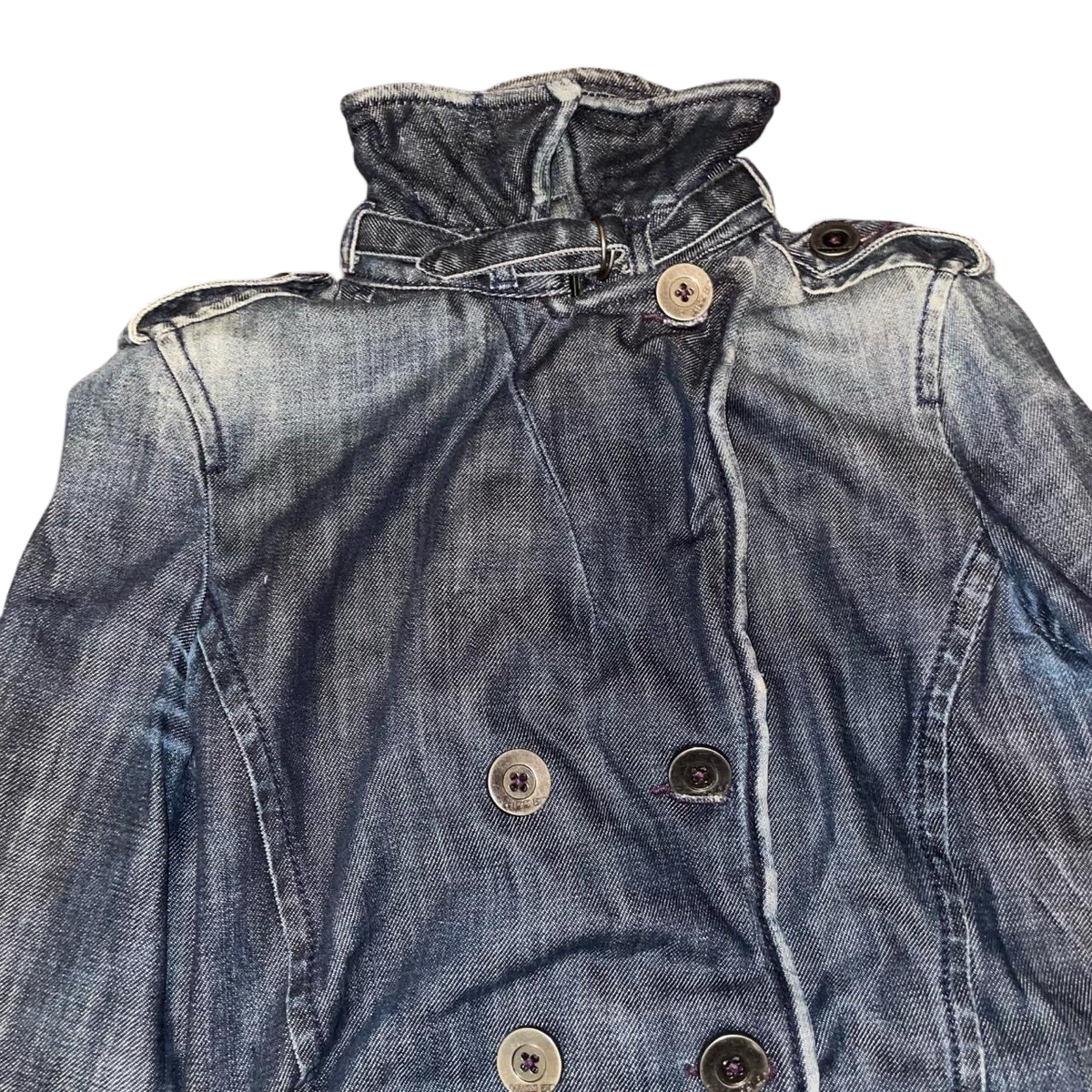 Miss Sixty dark wash double breasted denim jacket