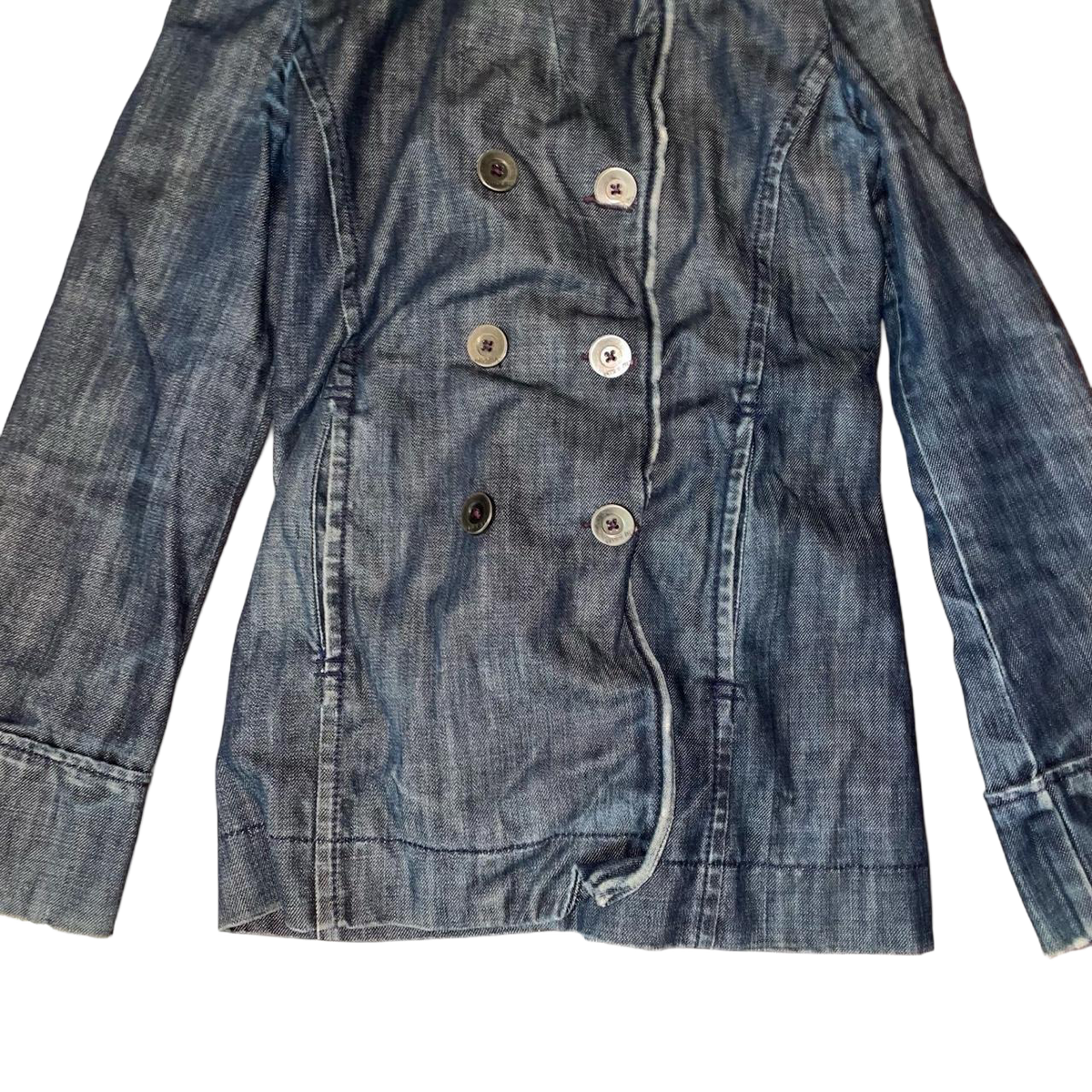 Miss Sixty dark wash double breasted denim jacket