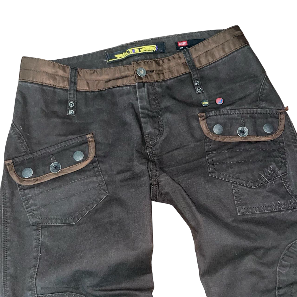 Diesel brown utility cargo pants