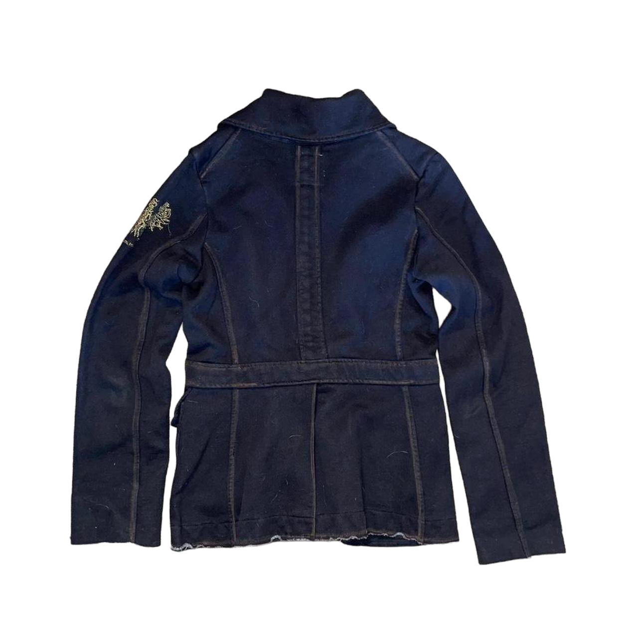 Diesel black utility button up jacket