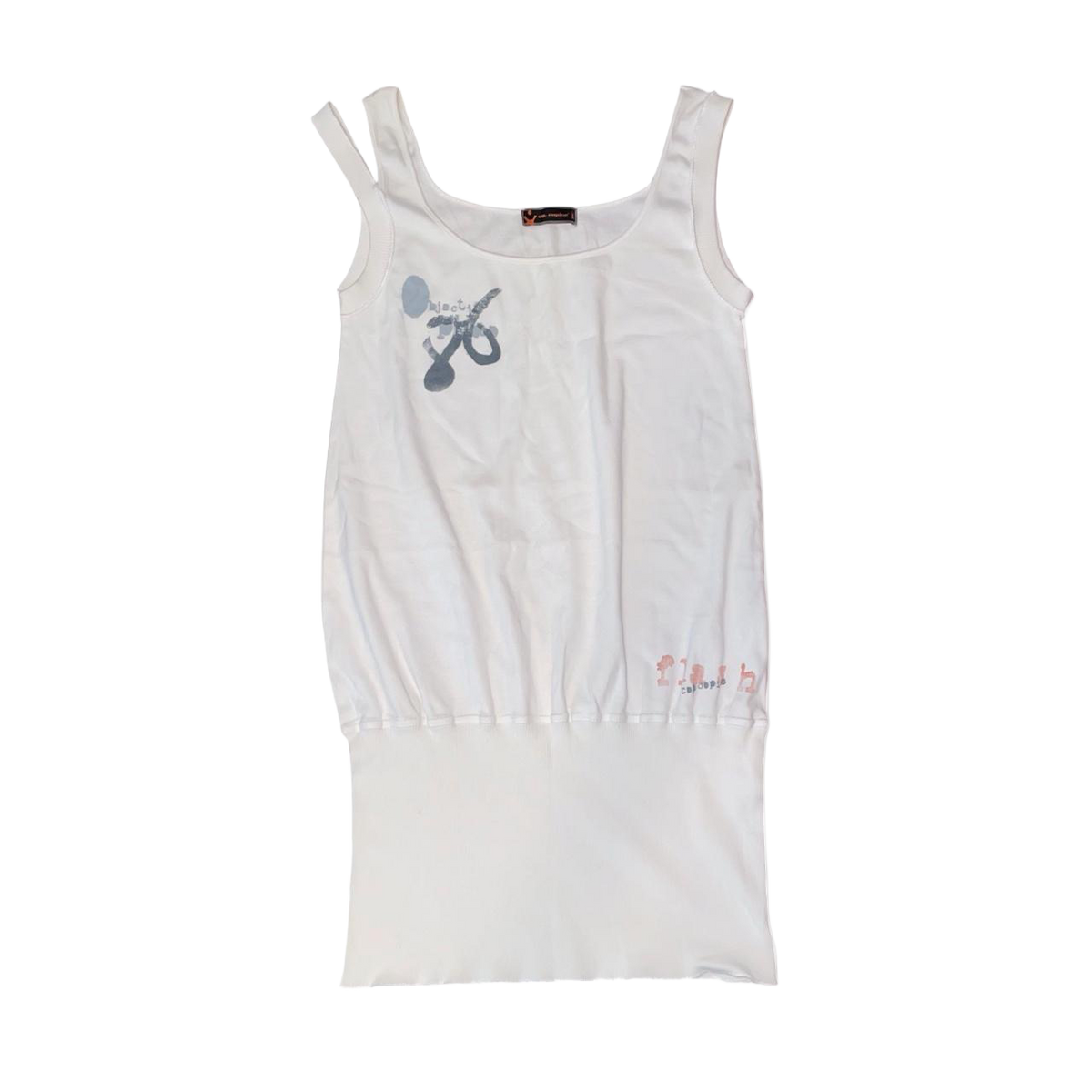 Cop. Copine white avant garde graphic tunic