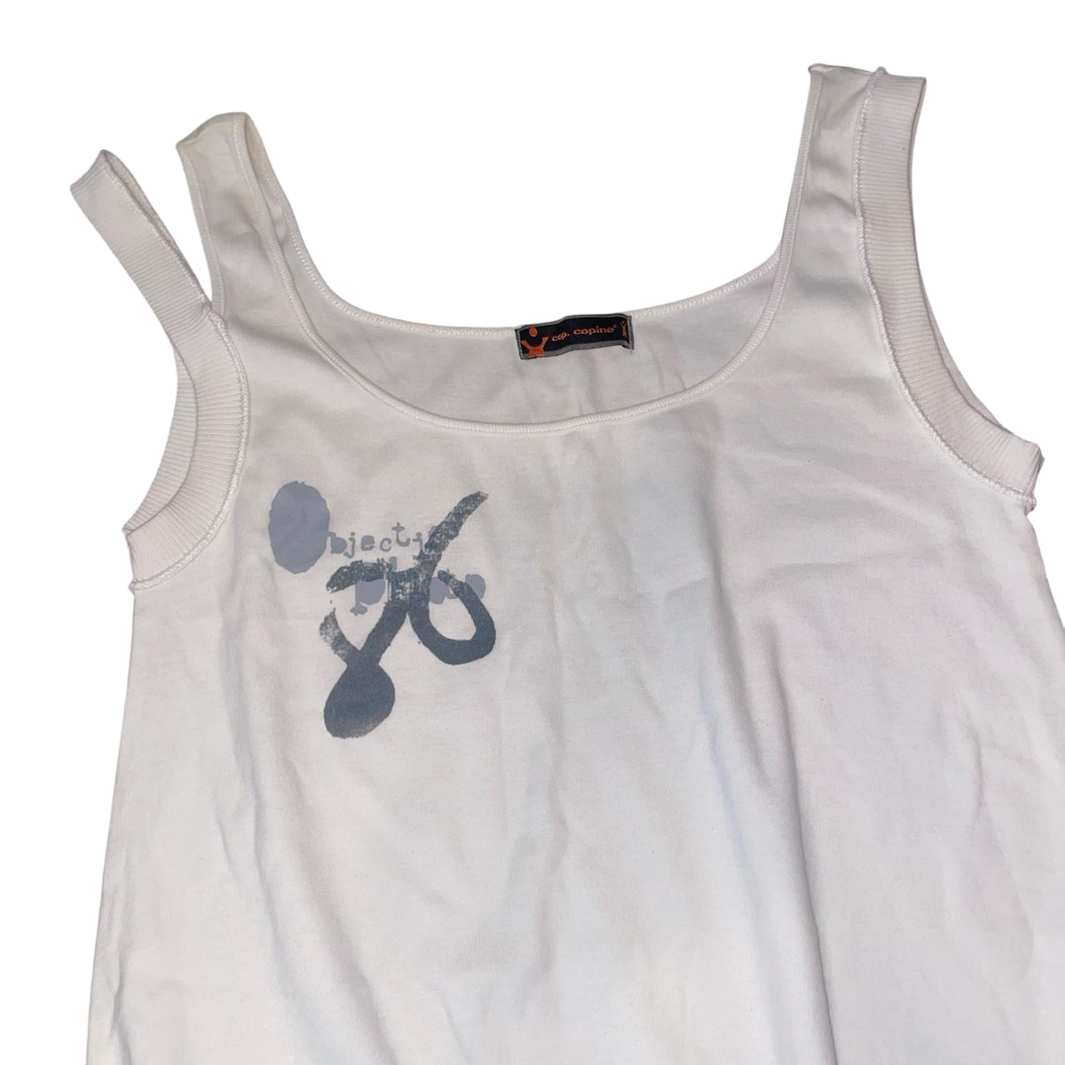Cop. Copine white avant garde graphic tunic