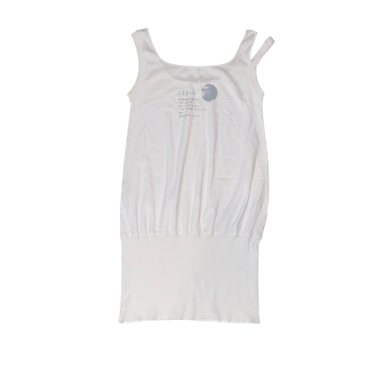 Cop. Copine white avant garde graphic tunic