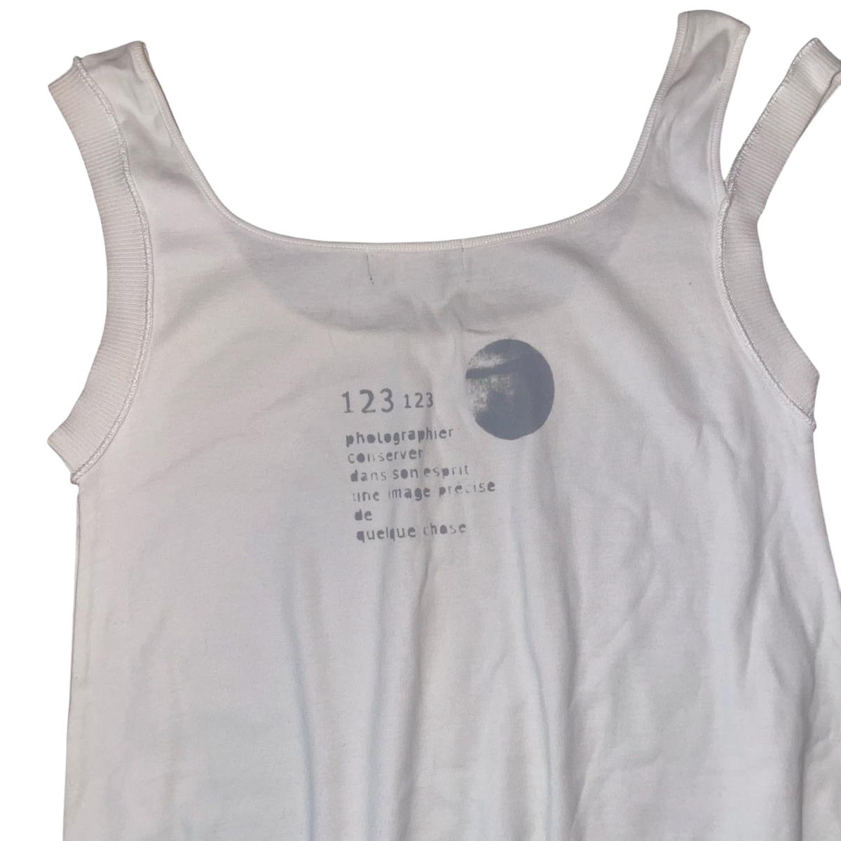 Cop. Copine white avant garde graphic tunic