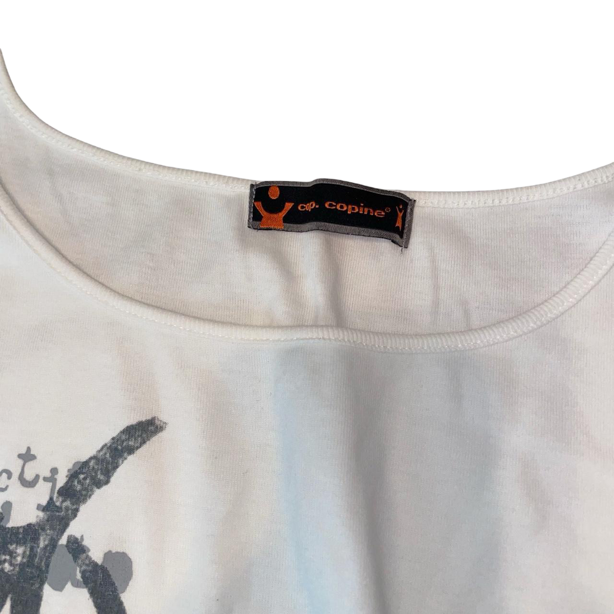 Cop. Copine white avant garde graphic tunic
