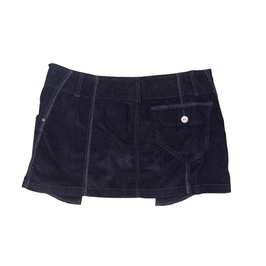 Diesel black corduroy cargo mini skirt