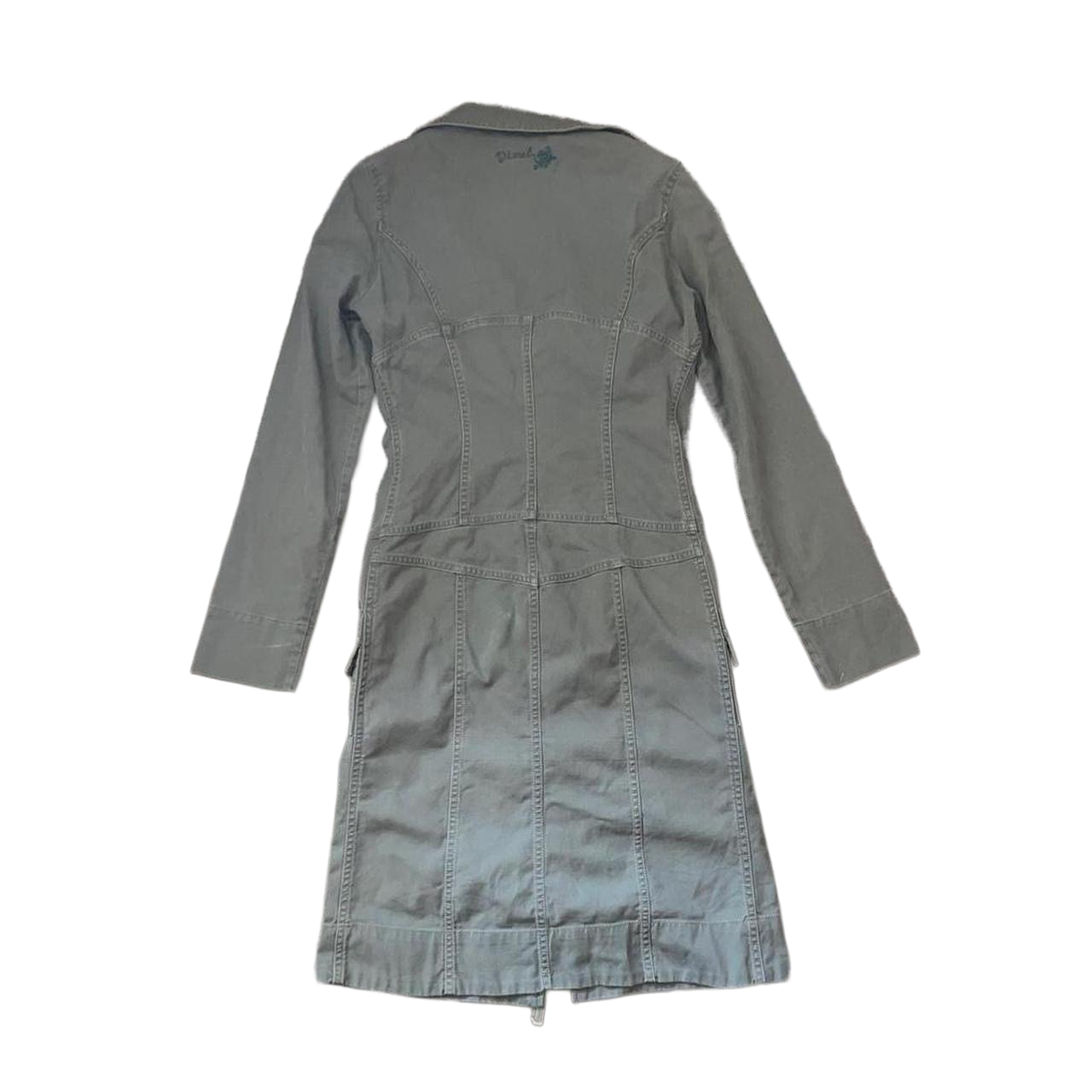 Diesel army green utility zip up fitted dress