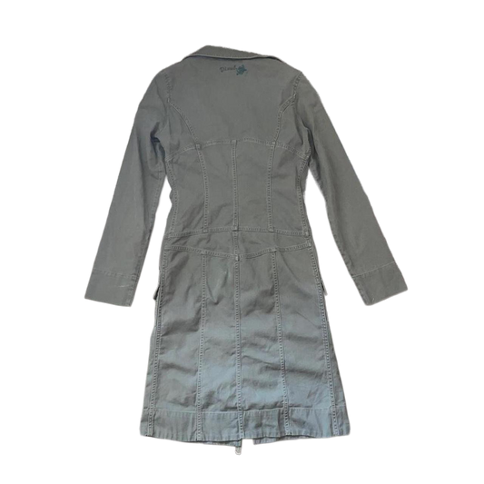 Diesel army green utility zip up fitted dress