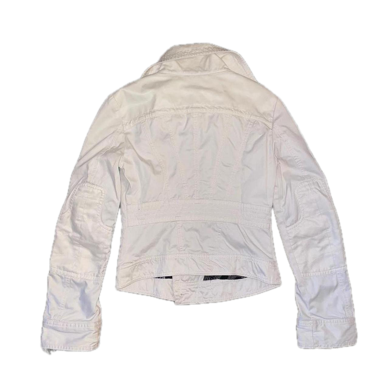 Diesel cream asymmetric utility jacket