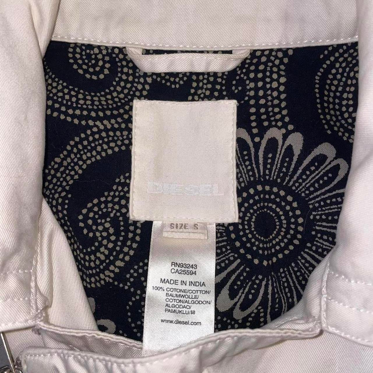 Diesel cream asymmetric utility jacket