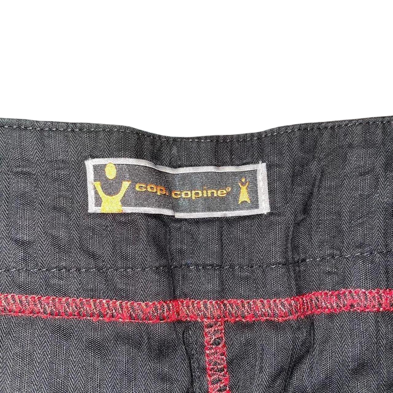 Cop. Copine black midi skirt with red accents