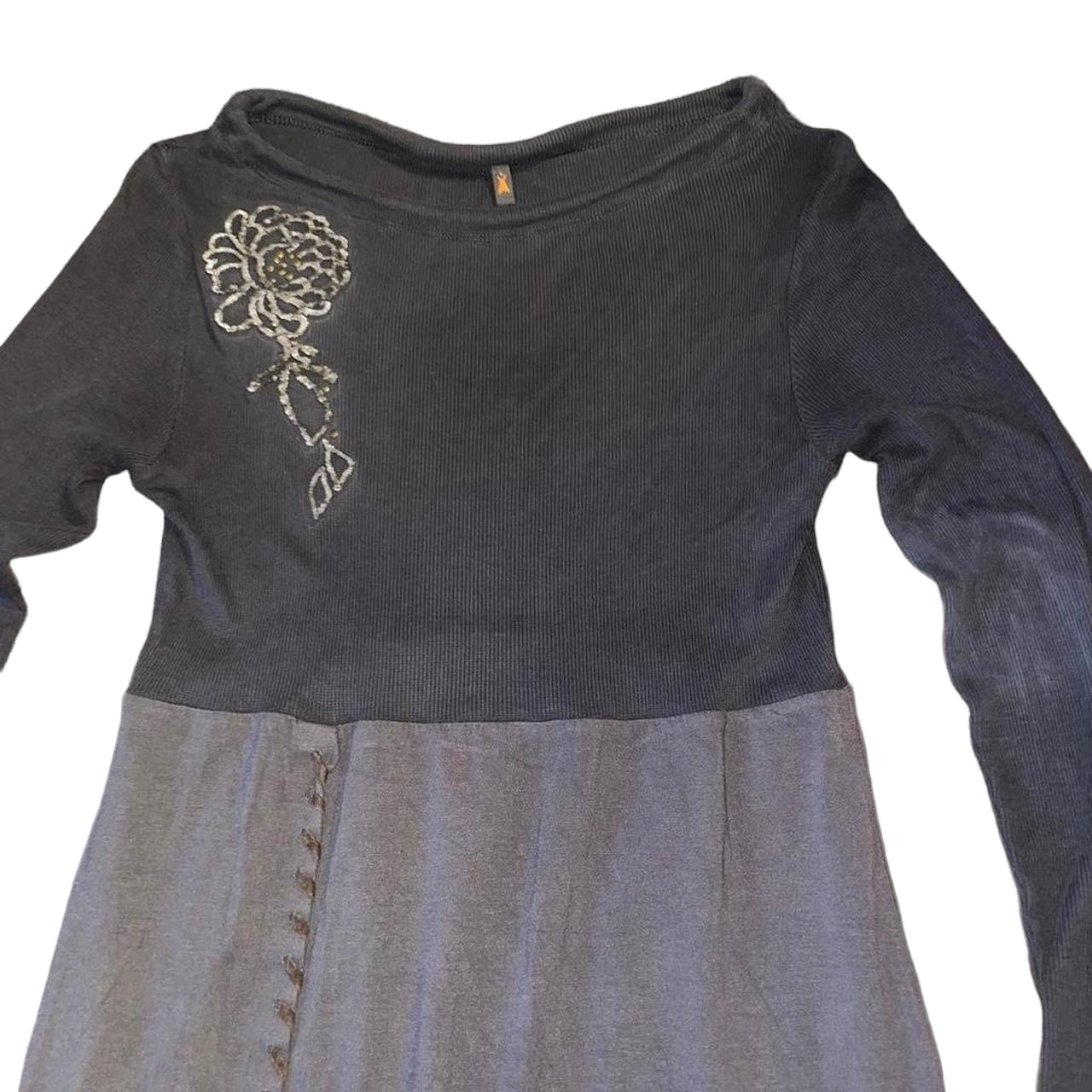 Cop. Copine dark gray subversive long sleeve maxi dress