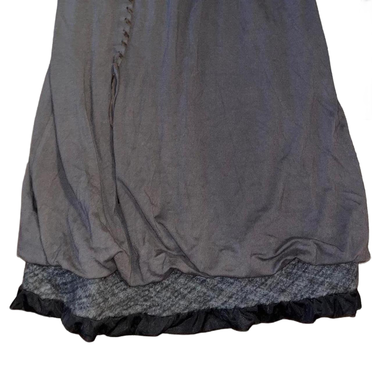 Cop. Copine dark gray subversive long sleeve maxi dress
