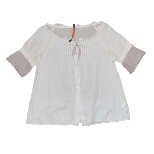 Cop. Copine semi sheer white button up blouse | mid-2000s