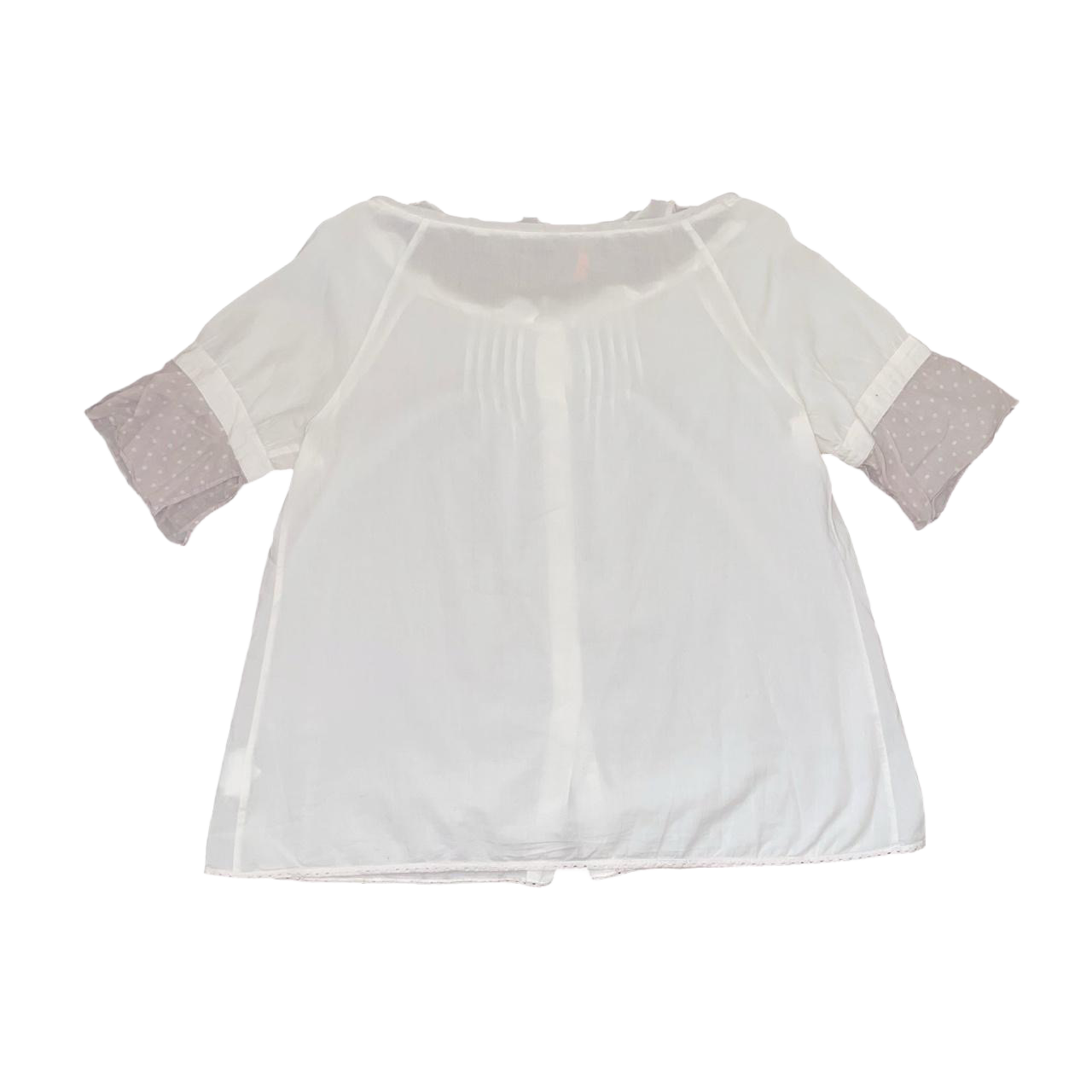 Cop. Copine semi sheer white button up blouse | mid-2000s