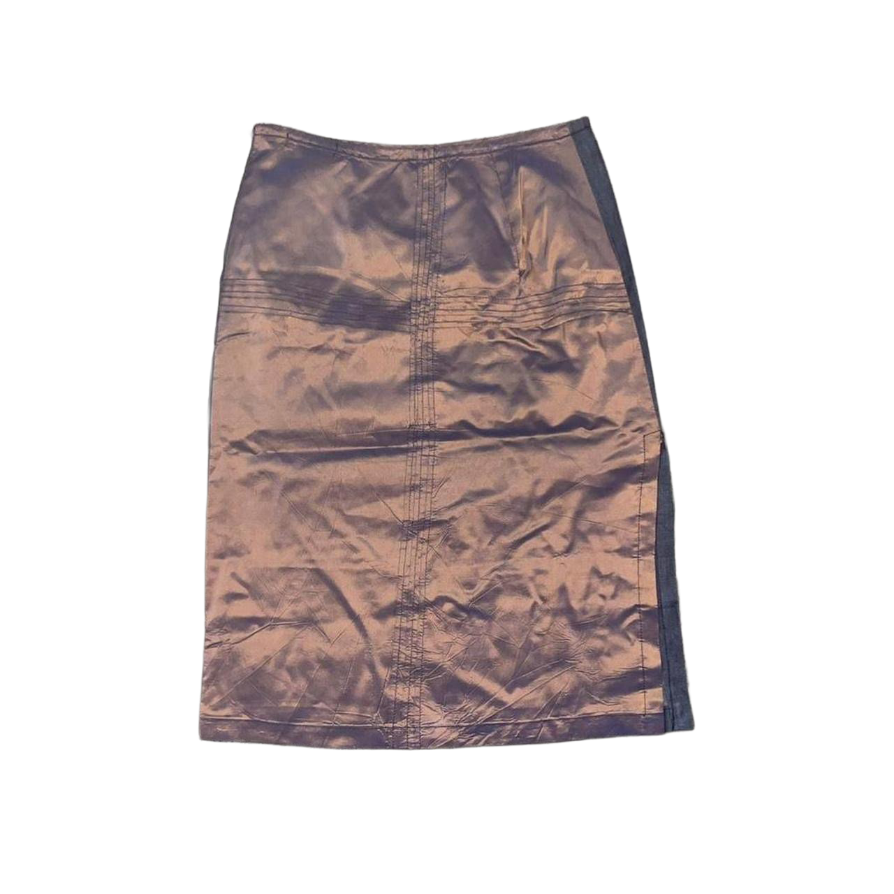 Custo Barcelona metallic graphic midi skirt