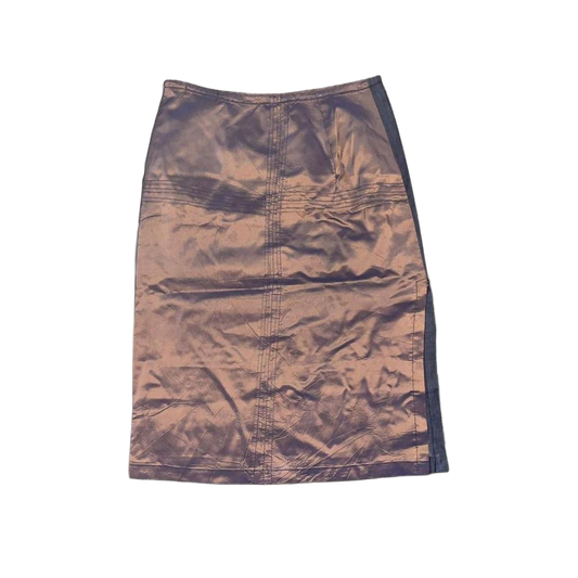 Custo Barcelona metallic graphic midi skirt