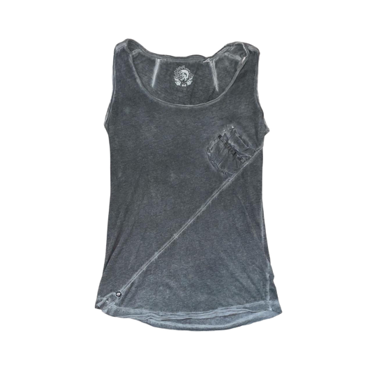 Diesel faded wash asymmetric tank with pocket detail | late-2000s